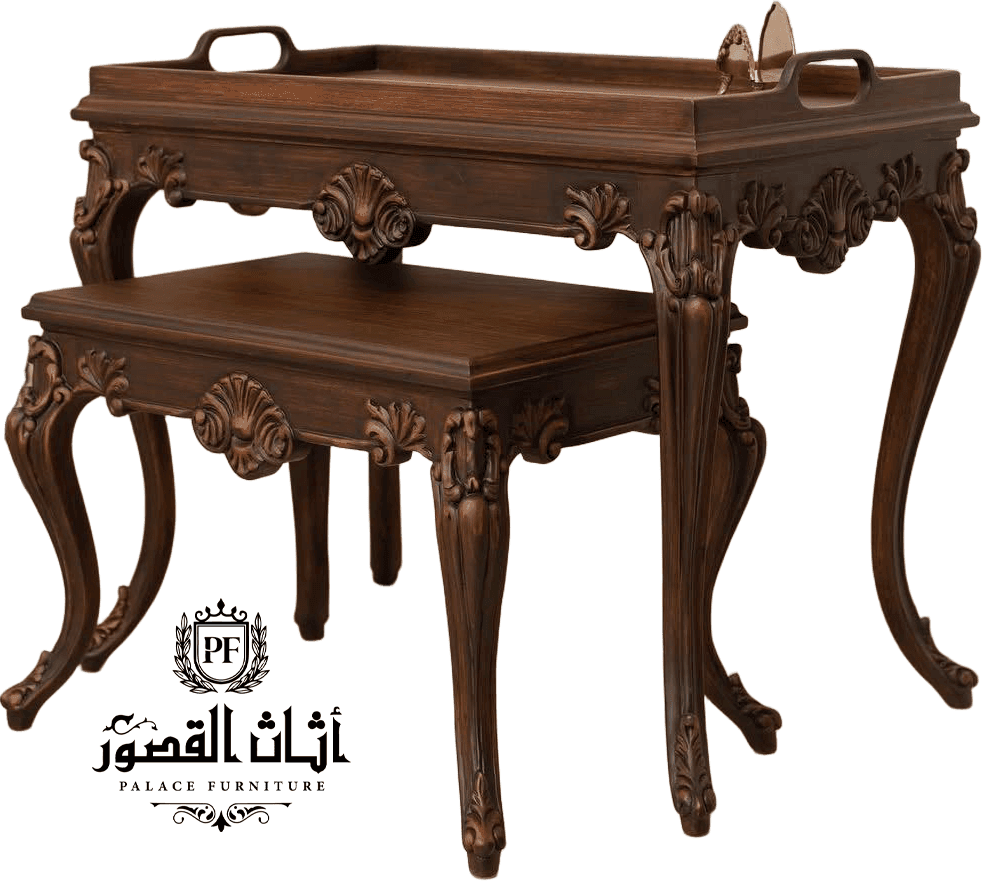 طقم طاولات ثنائي متداخل