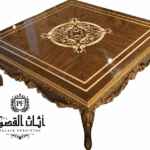 طاولة وسطية كلاسيك بني مربعه