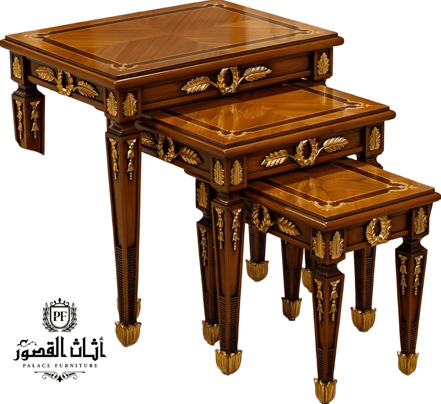 طقم طاولات متداخل – 3 طاولات ماركتريه